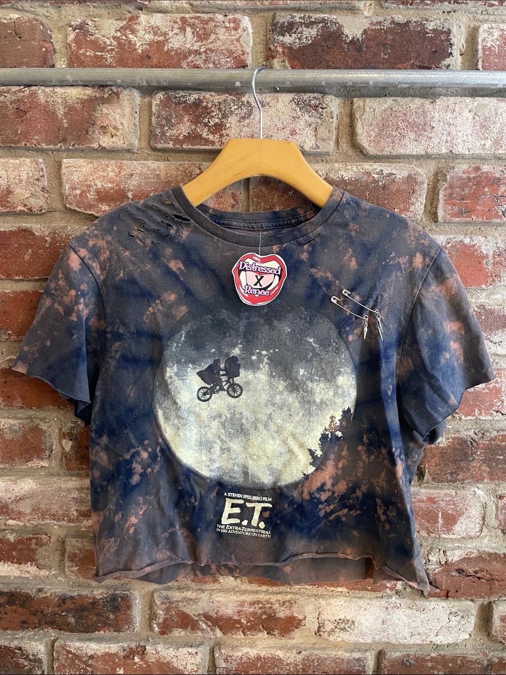 E.T. Movie Distressed Crop Tee